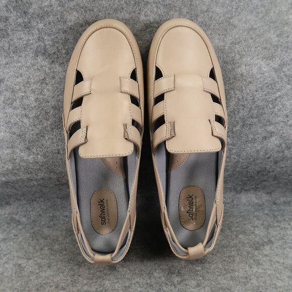 Softwalk Shoes Women 9 Loafer Ballet Flat Slip On Hampton Leather Comfort Casual - Picture 7 of 16